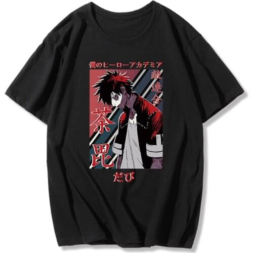 Mens T-Shirts Dabi No Boku My Hero Academia Tee Shirt Short T Shirt Round Collar Streetswear Hip Hop Shirt