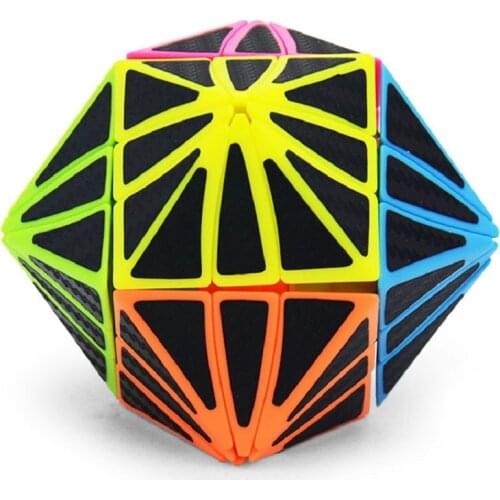 Eagle Eye Carbon Fiber Magic Cube Colorful Sticker Puzzle Magico Cubo Brain Teaser Educational Toys For Children