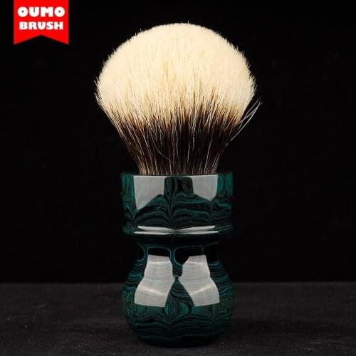 OUMO BRUSH - Carrys collection ‘Destiny Ebonite Sea of fear’ Shaving brush DHL free