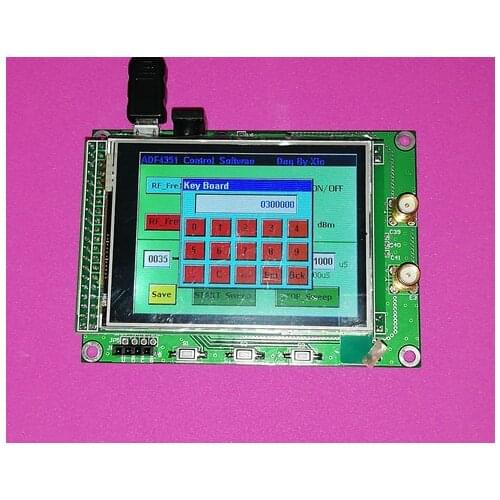 Latest version ADF4351 RF Sweep Signal Source Generator Board 35M - 4.4G + STM32 TFT Touch LCD