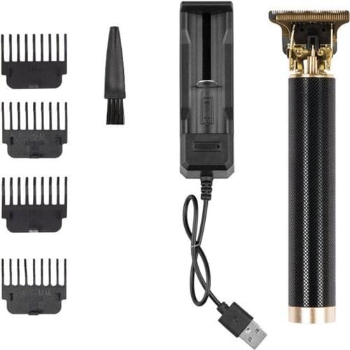 Aluminum Alloy Professional Hair Clippers USB Rechargeable Cordless Beard Shaver Hair Trimmer Kit for Men Barber Salon