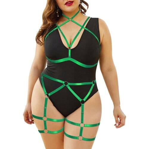 Sexy Lingerie Plus Size Harness Set Erotic Stocking Straps Bondage Costumes Gothic Plump Womens Underwear Exotic Garter Belts