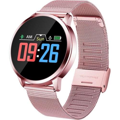 2019 New Q8 Smart Watch OLED Color Screen Smartwatch women Fashion Fitness Tracker Heart Rate monitor Bracelet Men Long Standby