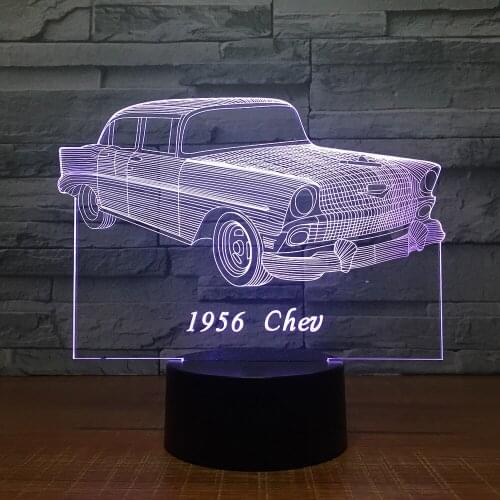 Old Car Model LED 3D Lamp Usb Illusion Colorful 3D Desk Table Lamp Children Bedroom Night Light Home Atmosphere Lamp
