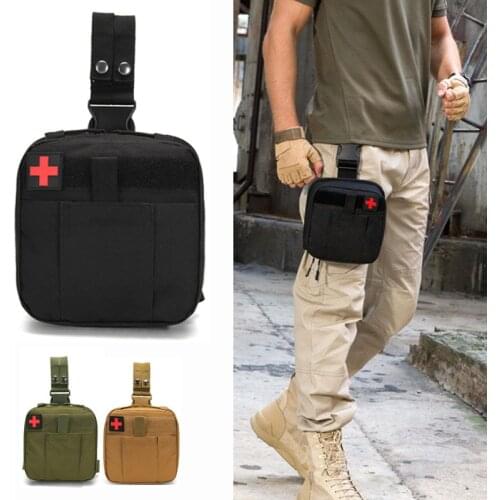 Tactical Medical Kit Bag Molle Pouch First Aid Kits Outdoor Camping Emergency Army Military EDC Hunting Survival Tool Leg Pack