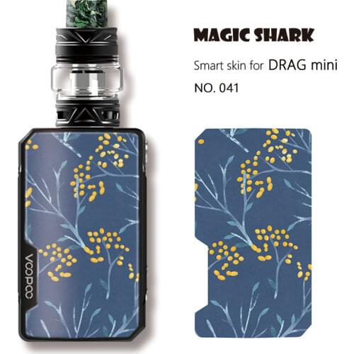 Magic Shark Jinx Skull Flower Cat Leaf Stereo Pod Case Sticker Film Skin for Voopoo Drag Mini E Cigar Vape