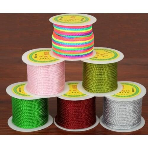 High Quality Dia 3mm 27yards/roll 16 Colors Chinese Knot Cord string thread Macrame color choose for DIY Jewelry Findings Craft