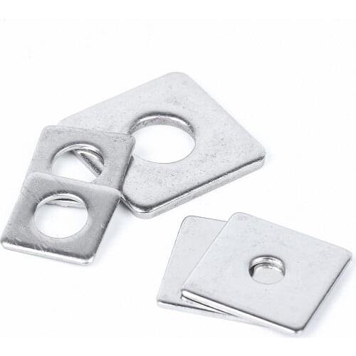 1-20pcs A2 304 Stainless Steel Square Flat Washers M3 M4 M5 M6 M8 M10 M12 M14 M16 Flat Pad Spacer Gasket