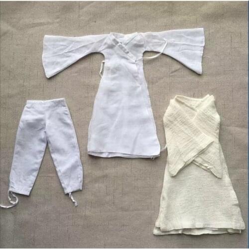 1/6th Soldier White Clothes Coat Pants Model for 12"Action Doll