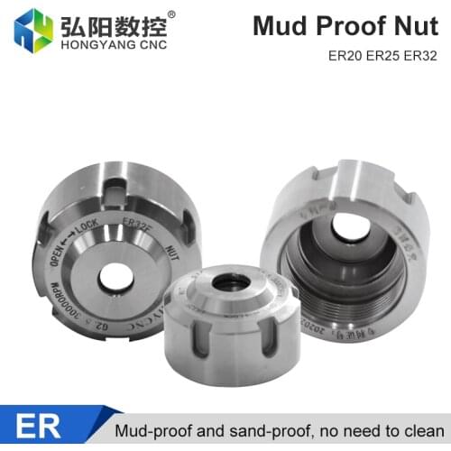 1pc High Precision ER20 / ER25 / ER32 Type ER Mud Nut, Used For CNC Lathe Spindle Milling Nut And Milling Cutter Head