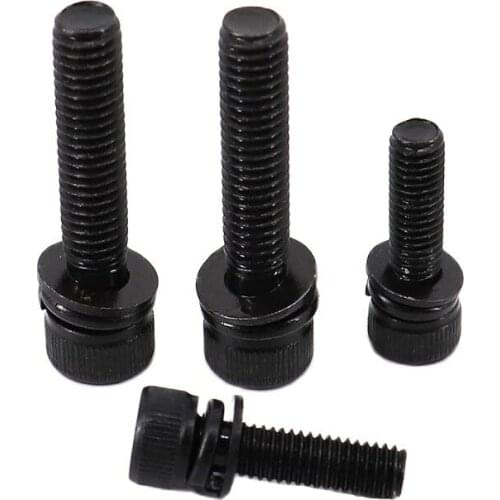 10pcs M5 M6 Stainless Steel Black grade 12.9 steel DIN912 Hexagon Hex Socket Head Cap Allen Bolt Screw For Laptop