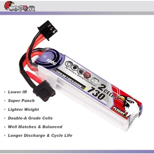 2PCS CODDAR 730mah 2S 7.6V 100C HV LiPo Battery with XT30 Plug Beta85X Whoop RC Quadcopter FPV Racing Drone Parts