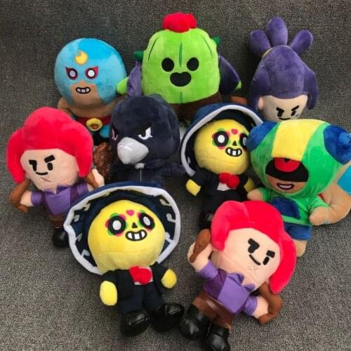 25cm Leon Crow Game Stars Mascot Plush Toy Dolls Kid Heroes Leon Crow Spike Stuff Anime Figure Model Dolls Boy Christmas Gifts