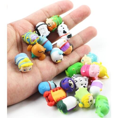 50pcs/set Cartoon Mini Bear Rabbit Dog and so on Animal Dolls 2cm PVC Animals Capsule Doll Jenga Toys For Kids Birthday Gift