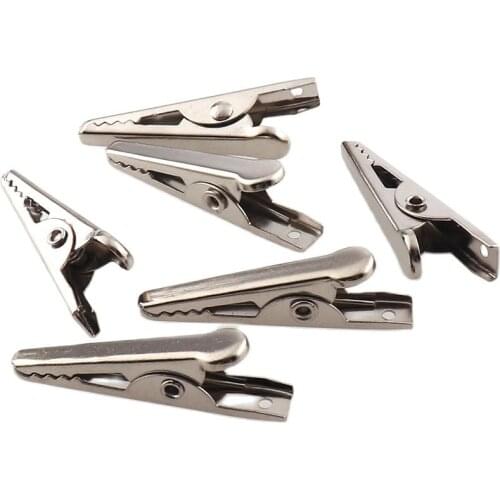 32mm Silver New Portable Metal Suspender Pacifier Ribbon Clips Hook Holder Plastic Insert Craft Sewing Tool X-Shape Clips 50pcs