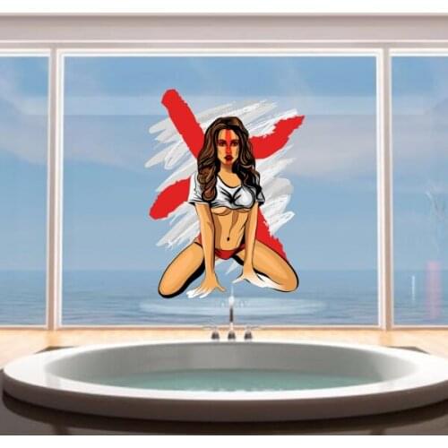 England Sexy Devil Girl Wall Vinyl Sticker Pattern Custom Home Decor Wedding PVC Wallpaper Art Design Poster