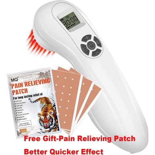 Rechargeable 808nm 650nm Cold Laser Light Therapy Device for Pain Relief Joint Health Recovery LLLT Handy Cure Pulse Therapy