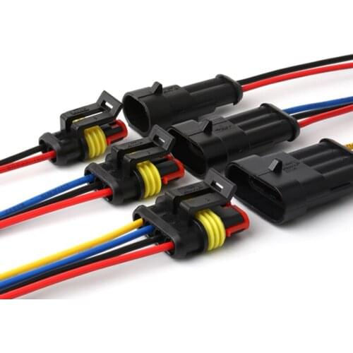 Vehicle waterproof connector AMP plug socket 2p3p4p5p6p strap line HID parent waterproof connector