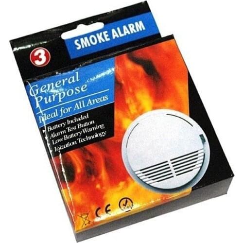 Wireless Cordless Dependent Smoke Detector Sensor for Fire Alarm in Home Safety Security System 9V Battery in Idea for All Area