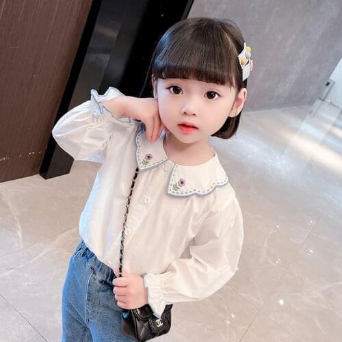 Girls Blouse Floral Pattern Childrens Shirt For Girls Todder Childrens Shirts For Girls Spring Autumn Clothes For Girls