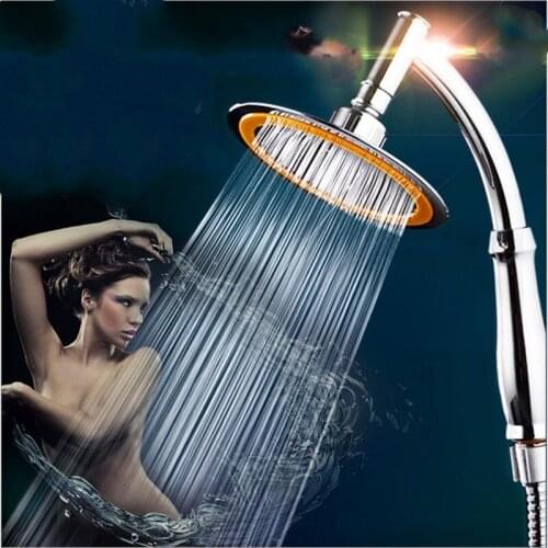 6 Inches Big Shower Head Quality Bathroom Equipment Accessories Tool Supercharge Shower Heads Spin Large Water Output Hot H026