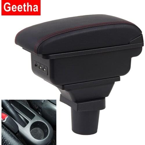 For Toyota Yaris Vitz Center Centre Console Storage Box Car Accessories Interior Large Space Dual Layer Large Space Ashtray USB