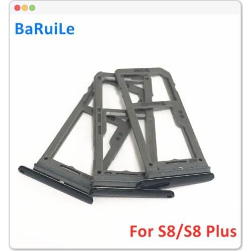 BaRuiLe 10pcs For Samsung Galaxy S8 G950F S8 Plus G955F SIM Card Slot SD Card Tray Holder Adapter Single / Dual