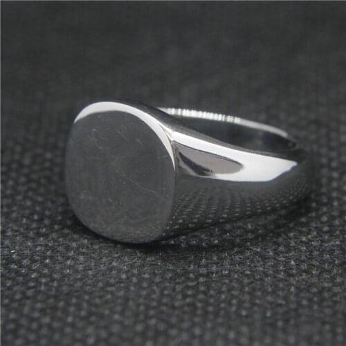 Drop Ship 7-12 Cool Fashion Oval Ring 316L Stainless Steel Polishing Simple Oval Ring