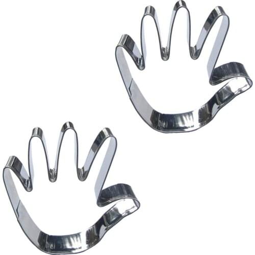 Palm shape 2 piece cookie cutting molds, baking tools, cake decorating soft candy tools