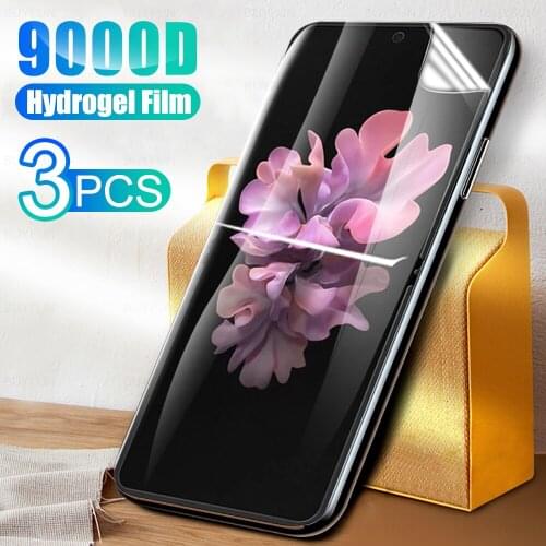 3Pcs Full Cover Hydrogel Film For Sansung Galaxy Z Flip3 5G Screen Protection For Sumsung Sansung ZFlip 3 6.7inch 2021 Not Glass