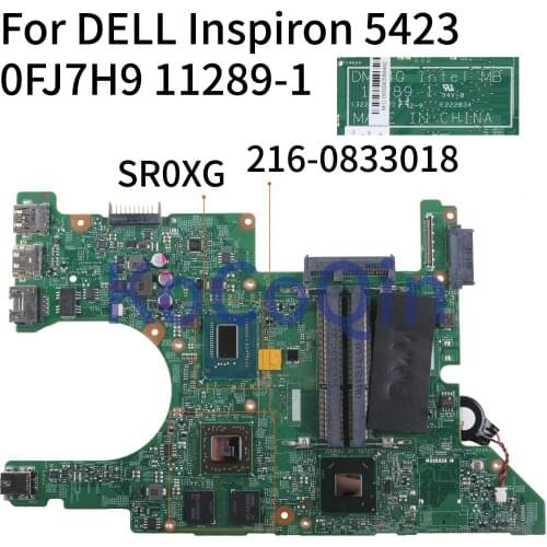 KoCoQin Laptop motherboard For DELL Inspiron 14Z 5423 I7-3537U SR0XG PM4 1G Mainboard CN-0FJ7H9 0FJ7H9 11289-1