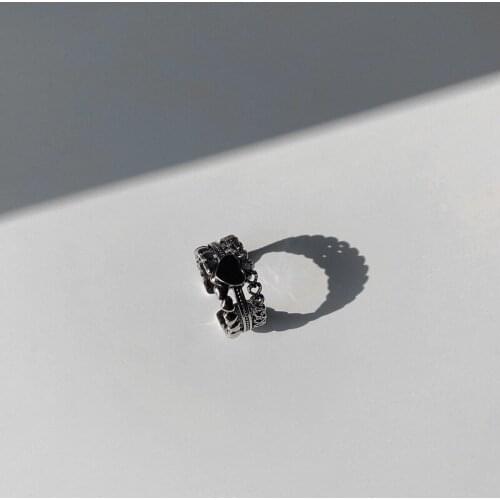 Heart Rings Ladies Adjustable Women Ring Joint Wedding Initial Fashion Jewellery Couples Cute Vintage Metal Silver Color Bague