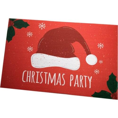 PVC Heat Insulation Dining Table Mat 45x30cm Non-slip Placemat for Dining Kitchen Dining Table Accessories Christmas Placemats