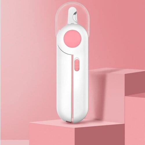 Pet Nail Clippers Round Head With Sharpener Cat Dog Grooming Scissors Led Light Toe Claw Clippers Pet Supplies