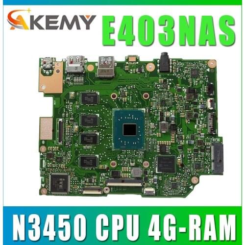 E403NAS Motherboard For ASUS E403NA E403N Laotop Mainboard w/ N3450 CPU 4G-RAM 64G-SSD