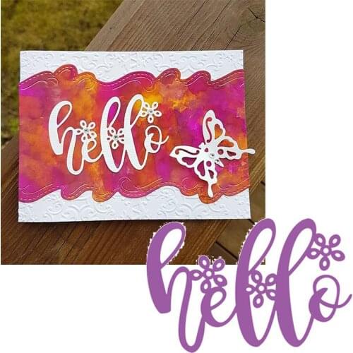 Hello Word Metal Cutting Dies Stencils Word dies scrapbooking dies Scrapbooking 2020