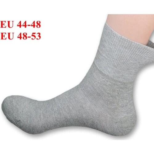New Autumn Solid Mens Dress Socks Plus Large Big Size EU 48-53 Business Crew Socks 6 Pairs EU 44-48 Classic Cotton Mens Socks 46