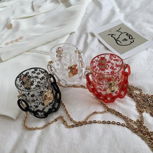 2020 Summer New Womens Bag Fashion Chain One Shoulder Diagonal Casual Match Cylindrical Coin Purse Mini