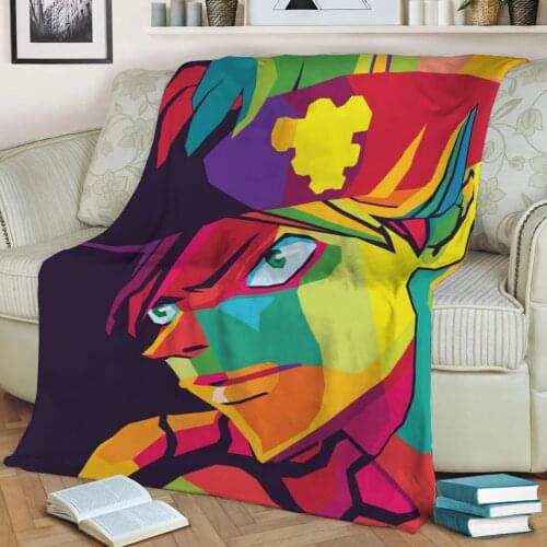 Asta Black Clover 3D Print Plush Blanket Throw On Sofa Home Decor Soft Warmth Washable Nap Blanket Dropshipping