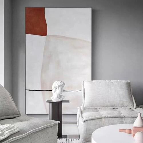 Hand Painted Abstract Oil Painting Wall Art Minimalist Abstract Picture Minimalist Decorative Modern On Canvas For Living Room
