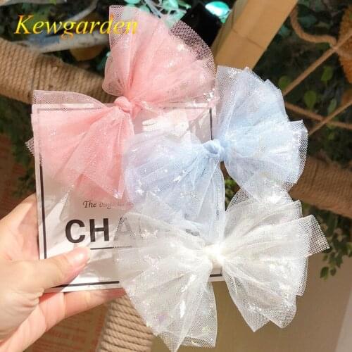 Kewgarden Childrens bow hairpin Princess hair clip headdress 5pcs