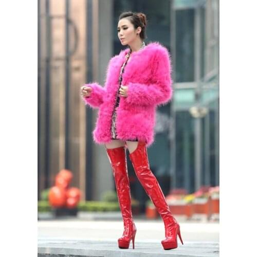 Sexy Women Extreme Long Waist High Boots Fetish Pole Dancing Thigh High boots Fashion High Heel Platform Boots Size 35-46