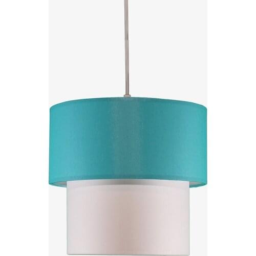 Senay Lightning, BINARY SİLİNDİR FABRIC AVİZE-TURQUOISE WHITE