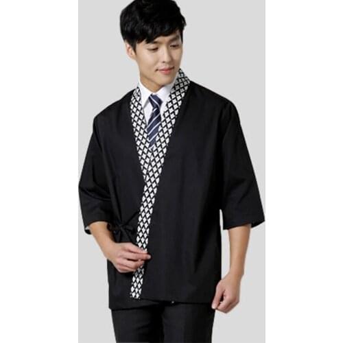 Japanese Chef Jacket Cook Uniform Unisex Women Men Kitchen Restaurant Master Sushi Kitchen Breathable Chef Uniform AS411