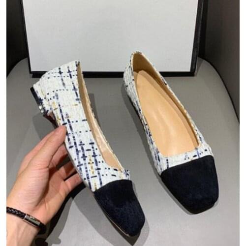 Moraima Snc Square Toe Woman Flat Shoes Fashion Braided Cloth Casual Shoes Ladies Comfortable Single Shoes