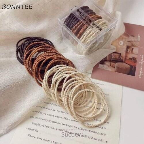 Women Headwear Leisure Solid Simple Students Ponytail Holder Female Hair Ties Korean Style Rubber Bands Accessories for Ladies