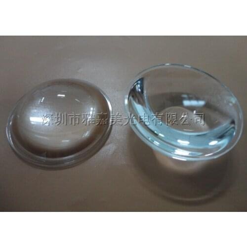 100w high power glass lens Diameter 60.5MM optical convex lens ,More than 95% transmittance Led lens