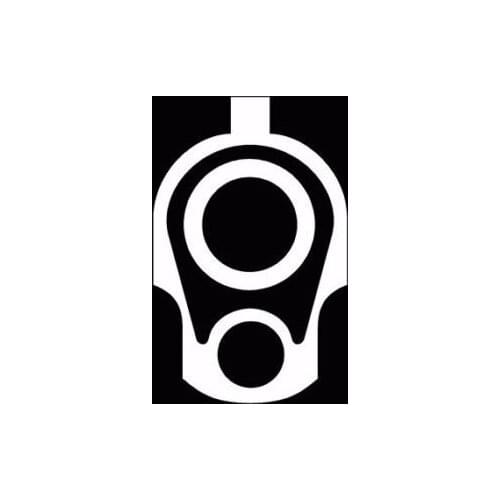 1911 .45 Pistol Ammo Window Decal Sticker 12x8cm