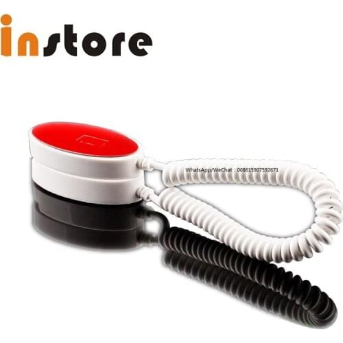 20 Pcs Mobile Cell Phone Security Stand Anti-Theft Display Holder Black White Bracket Square Oval Retractable Spring Pull Device