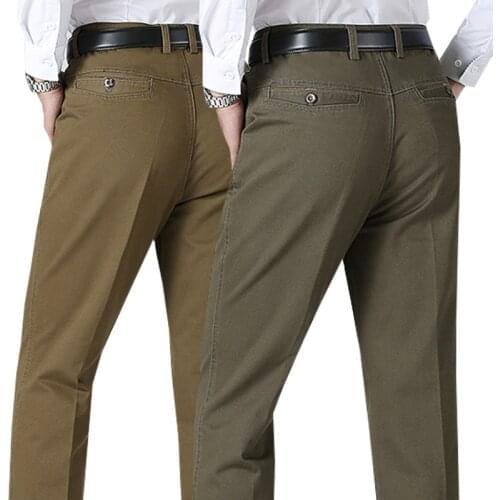 2022 Mens Loose West Business Casual Pants Straight High Waist Trousers